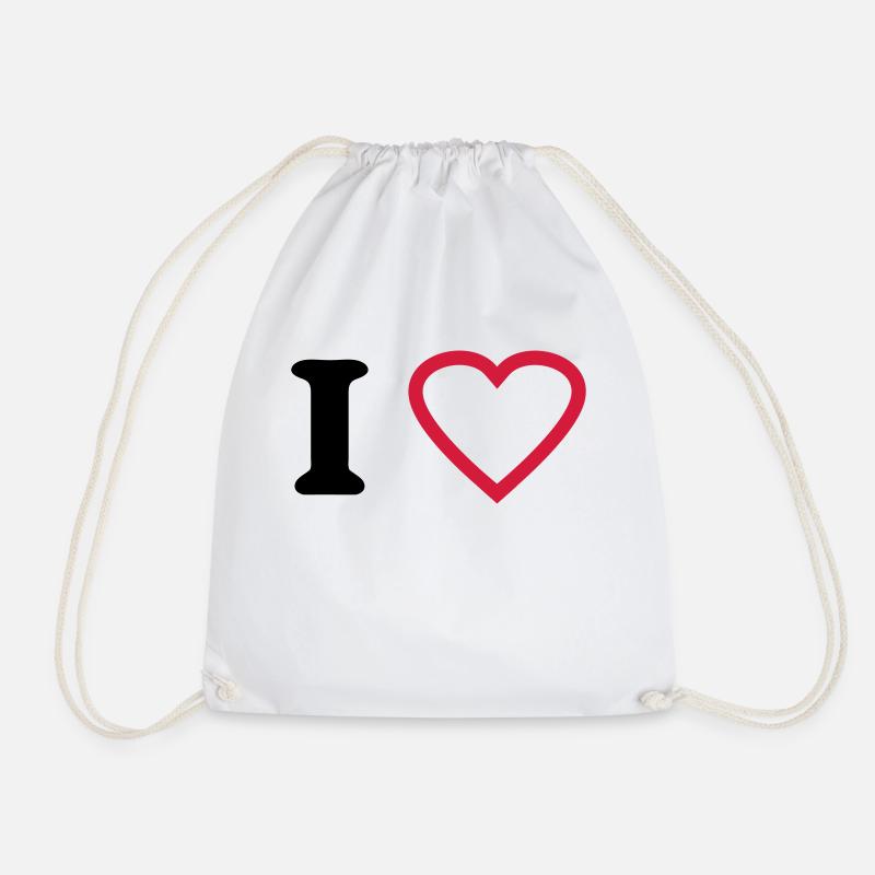 i love - Turnbeutel - Weiß