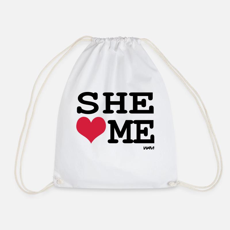 she loves me by wam - Turnbeutel - Weiß