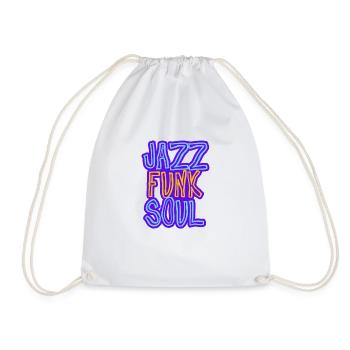 Jazz, Funk, Soul - Drawstring Bag - white - Front