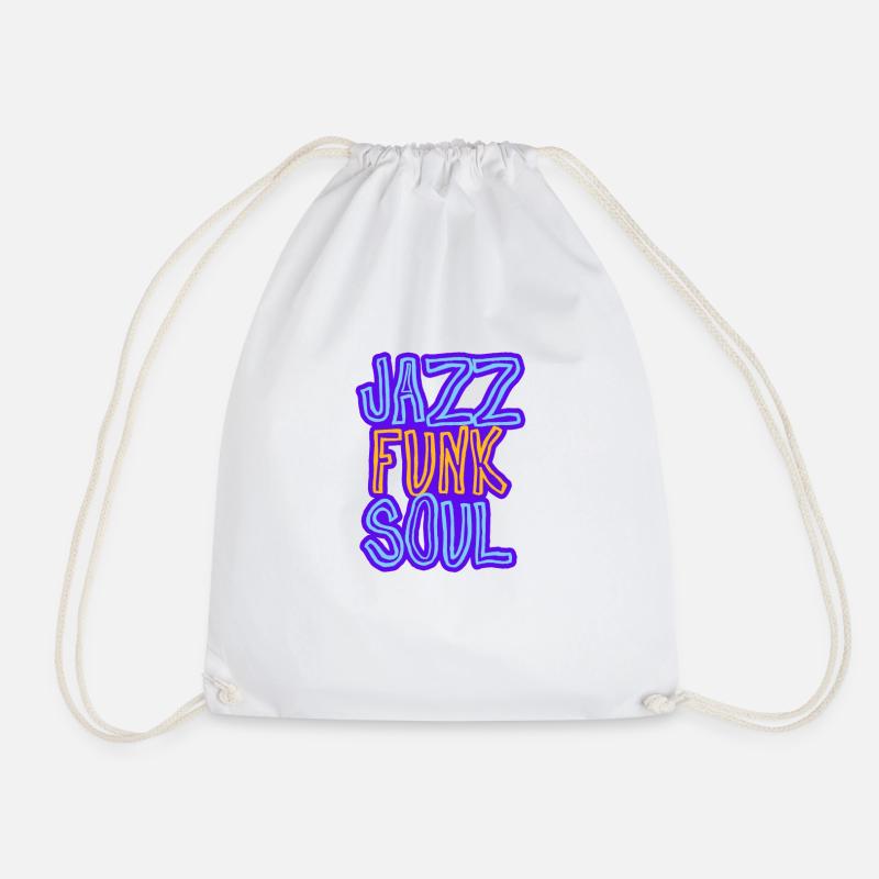 Jazz, Funk, Soul - Drawstring Bag - white