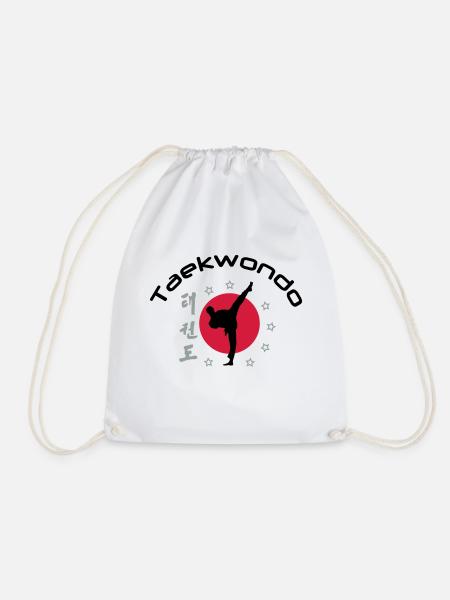 taekwondo_3 - Drawstring Bag - white