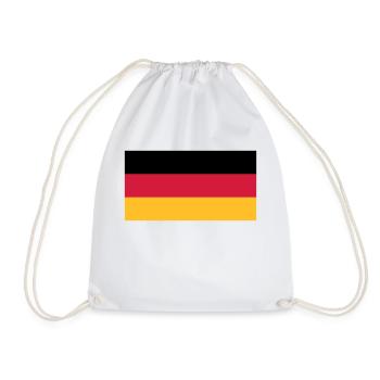 Deutschlandflagge - Turnbeutel - Weiß - Vorne