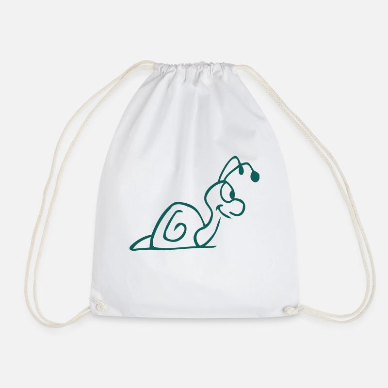 Snail ... of wicki_de - Drawstring Bag - white
