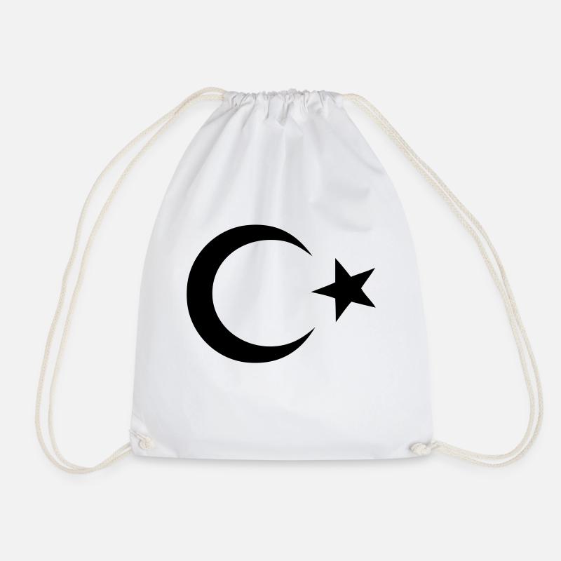 turkey turkiye - Drawstring Bag - white