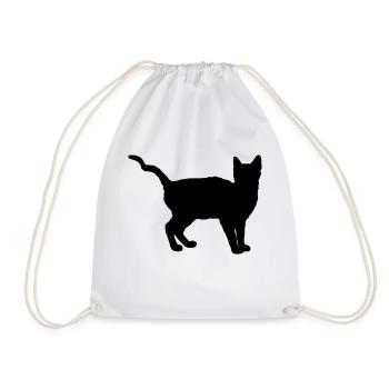 katze - Turnbeutel - Weiß - Vorne