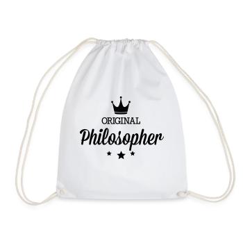 Original drei Sterne Deluxe Philosoph - Turnbeutel - Weiß - Vorne