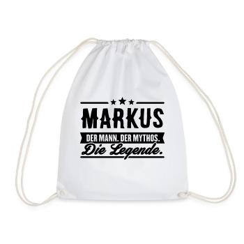 Man Myth Legend Markus - Drawstring Bag - white - Front