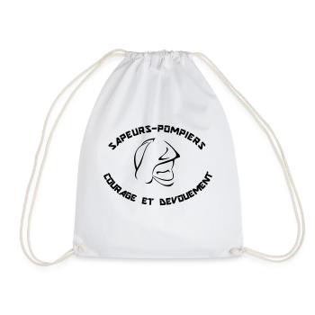 casque sapeurs-pompiers logo - Sac de sport léger - blanc - Devant