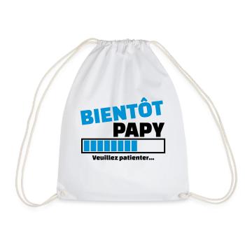 bientôt papy - Sac de sport léger - blanc - Devant