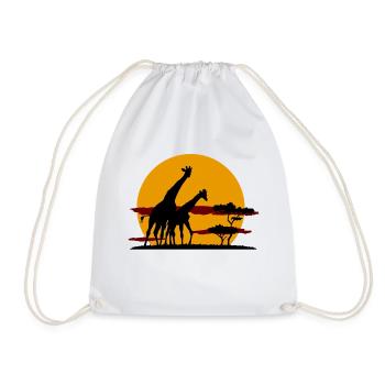 giraffe - Turnbeutel - Weiß - Vorne