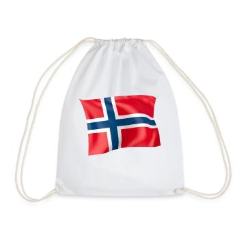 Flagge Norwegen - Turnbeutel - Weiß - Vorne