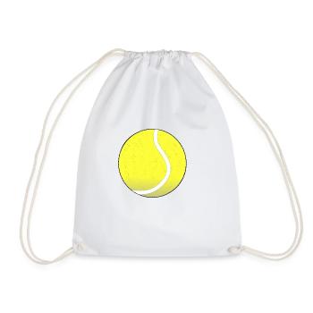 Yellow tennis ball in a chic design - Drawstring Bag - white - Front