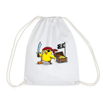 pirate_chick_a - Drawstring Bag - white - Front