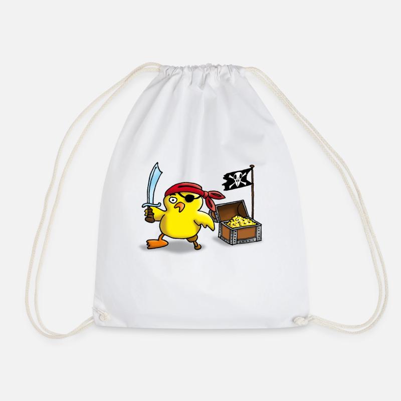 pirate_chick_a - Turnbeutel - Weiß