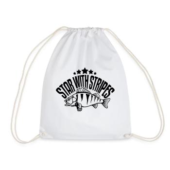 Étoile avec des rayures - Sac de sport léger - blanc - Devant