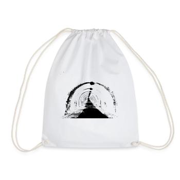 Tunnel #001 - Drawstring Bag - white - Front
