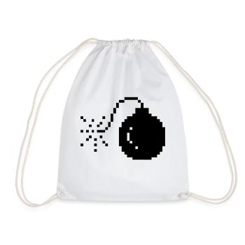 bomb s - Drawstring Bag - white - Front