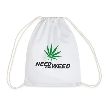 Need for Weed (Cannabis) - Turnbeutel - Weiß - Vorne