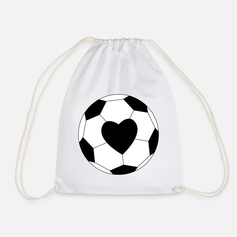 Fußball mit Herz - Turnbeutel - Weiß