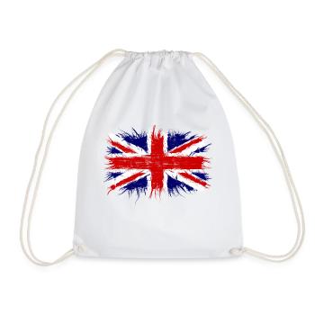 Great Britain flag, England flag, great britain - Drawstring Bag - white - Front