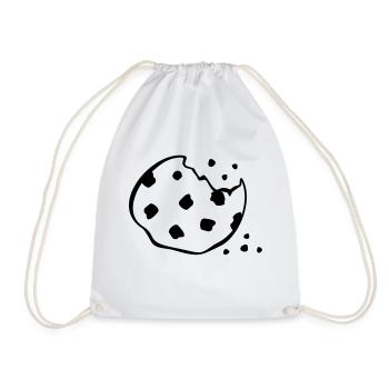 cookie - Drawstring Bag - white - Front