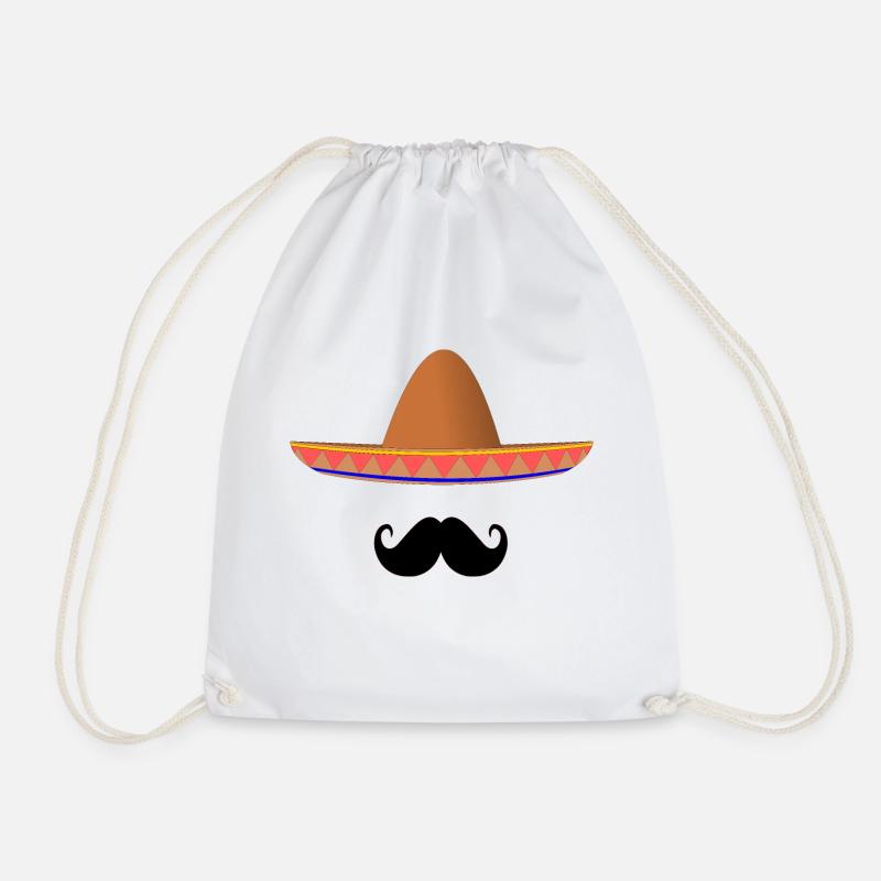 Mexican sombrero - Drawstring Bag - white