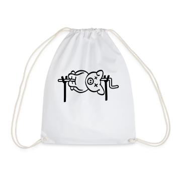 Pig Barbecue - Drawstring Bag - white - Front