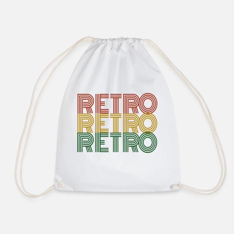 Retro - Drawstring Bag - white