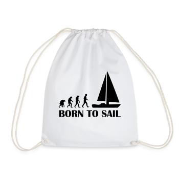 born to sail - Turnbeutel - Weiß - Vorne