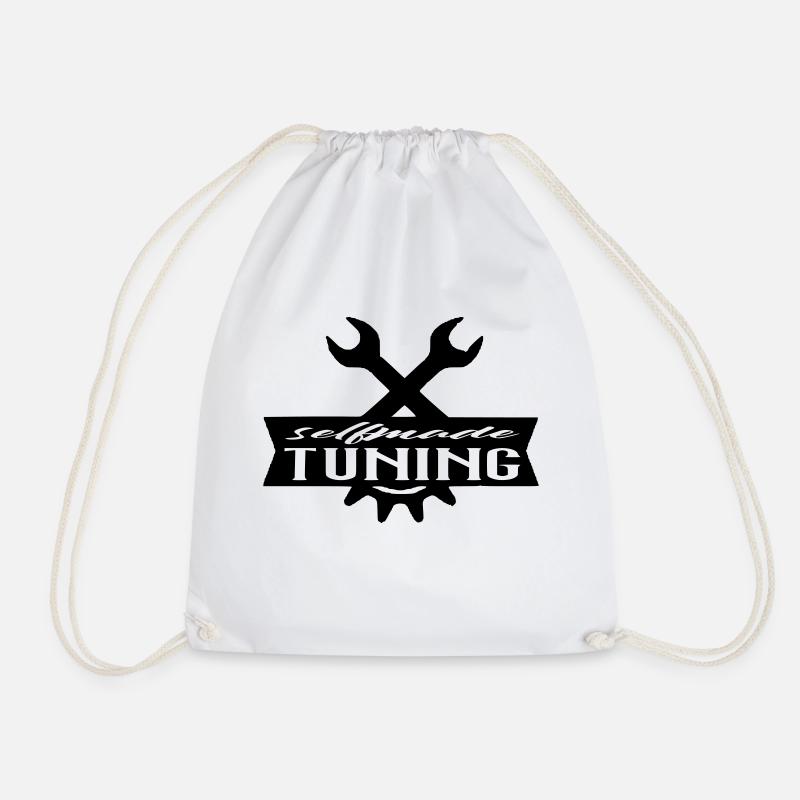 selfmade tuning - Drawstring Bag - white