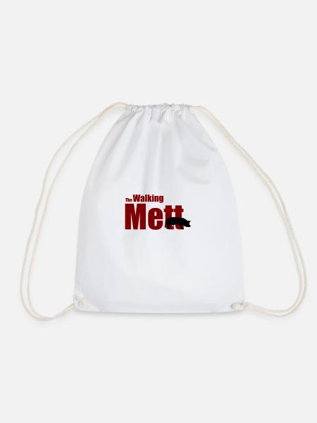 The Walking Mett Mann, Frau, Kind Geschenk - Turnbeutel - Weiß