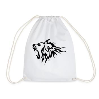 lion tribal tatouage dessin 14026 - Sac de sport léger - blanc - Devant