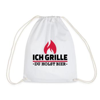 Ich grille du holst Bier - Turnbeutel - Weiß - Vorne