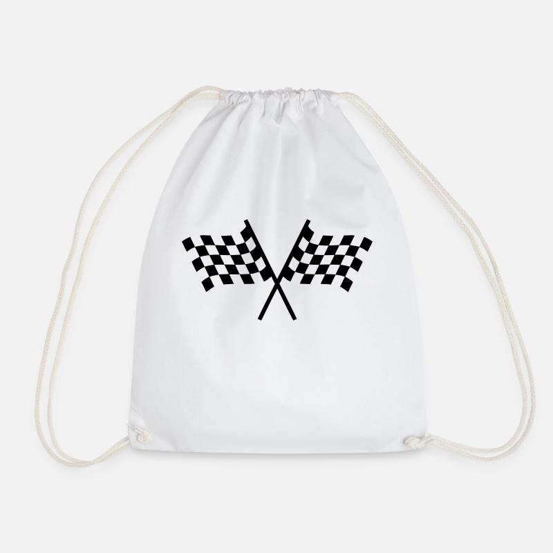 Racing flags - Turnbeutel - Weiß