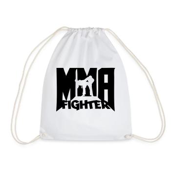 MMA Fighter Logo - Turnbeutel - Weiß - Vorne