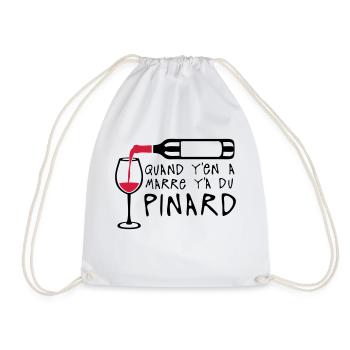quand marre pinard bouteille vin alcool - Sac de sport léger - blanc - Devant