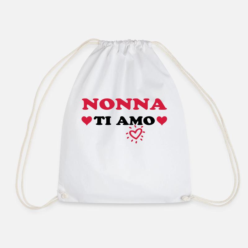 Nonna ti amo - Drawstring Bag - white