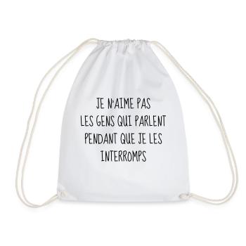 Humour - Drôle - Blague - Rire - Fun - Cool - Sac de sport léger - blanc - Devant
