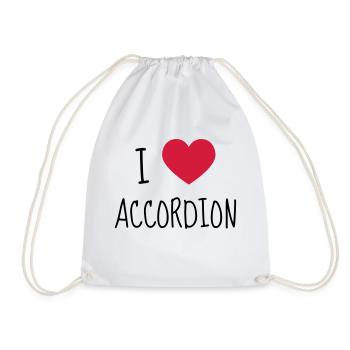Accordion - Accordionist - Accordéon - Music - Drawstring Bag - white - Front
