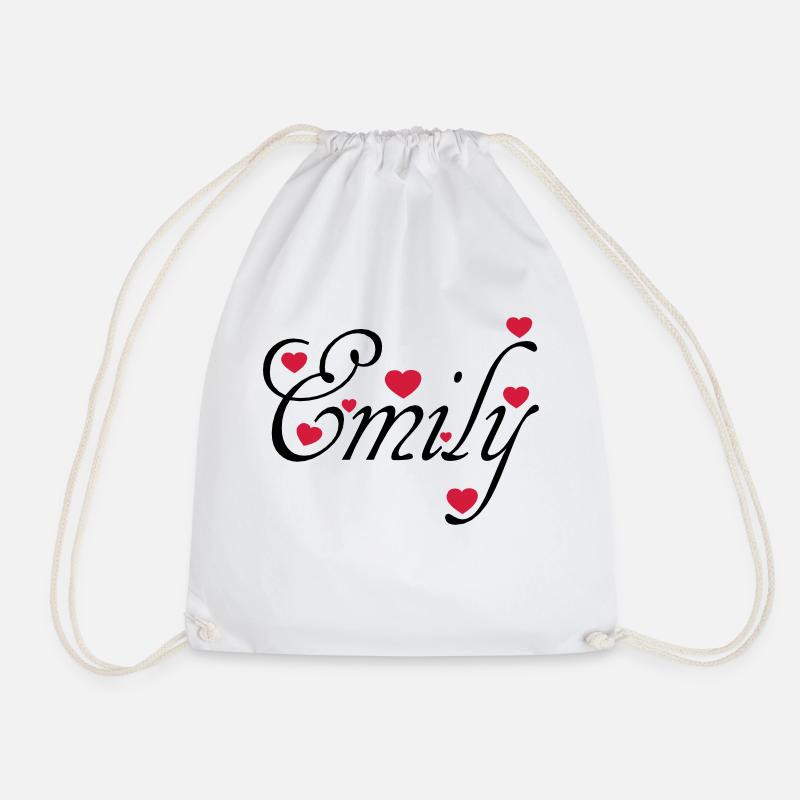 ♥ټI Love Emily-Vector Cute Confession Designټ♥ - Drawstring Bag - white