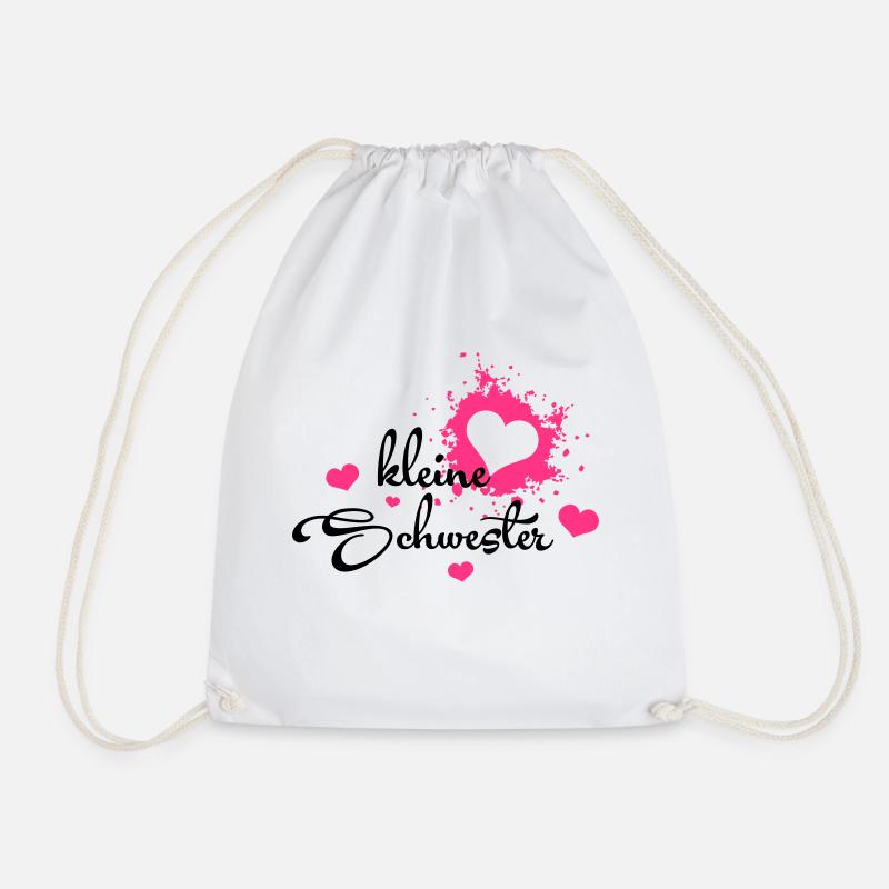 Kleine Schwester - Bestes Geburtstagsgeschenk - Turnbeutel - Weiß