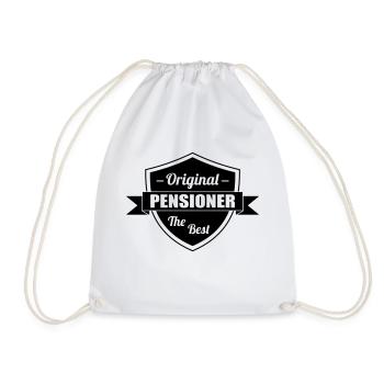 Retirement Pensioner Ruhestand Rentner Retraite - Drawstring Bag - white - Front