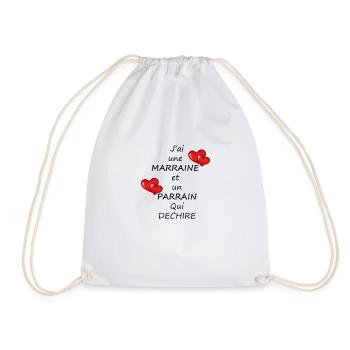 T-shirt Marraine et Parrain qui dechire - Sac de sport léger - blanc - Devant