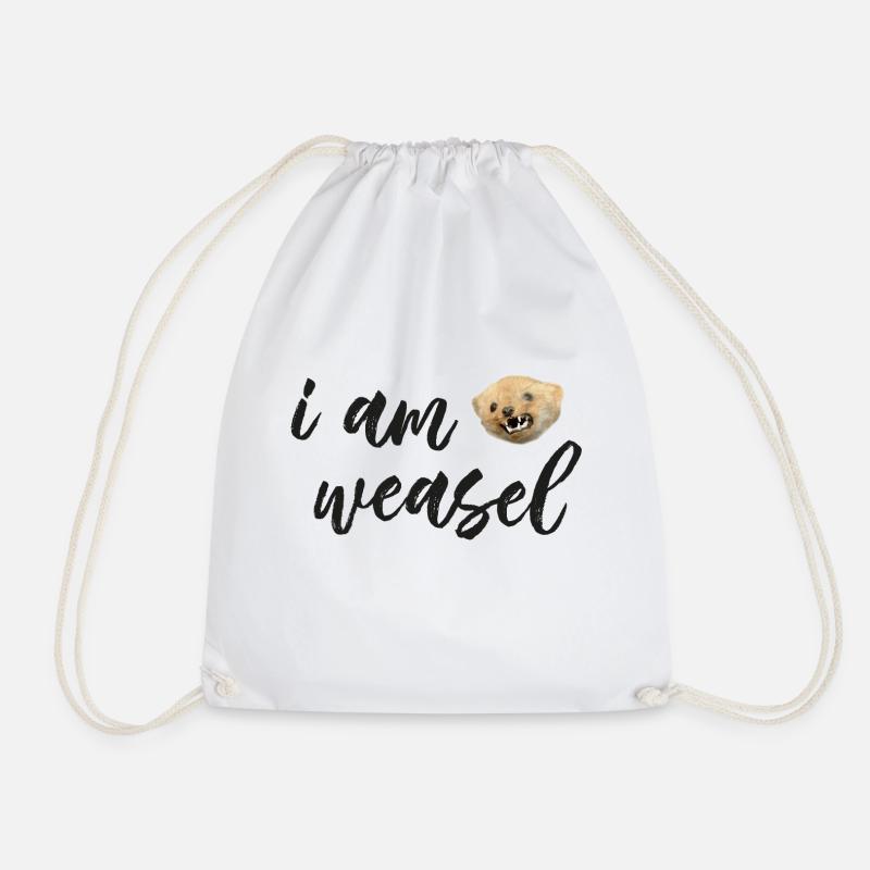 I. M. Weasel / I am Weasel - Turnbeutel - Weiß