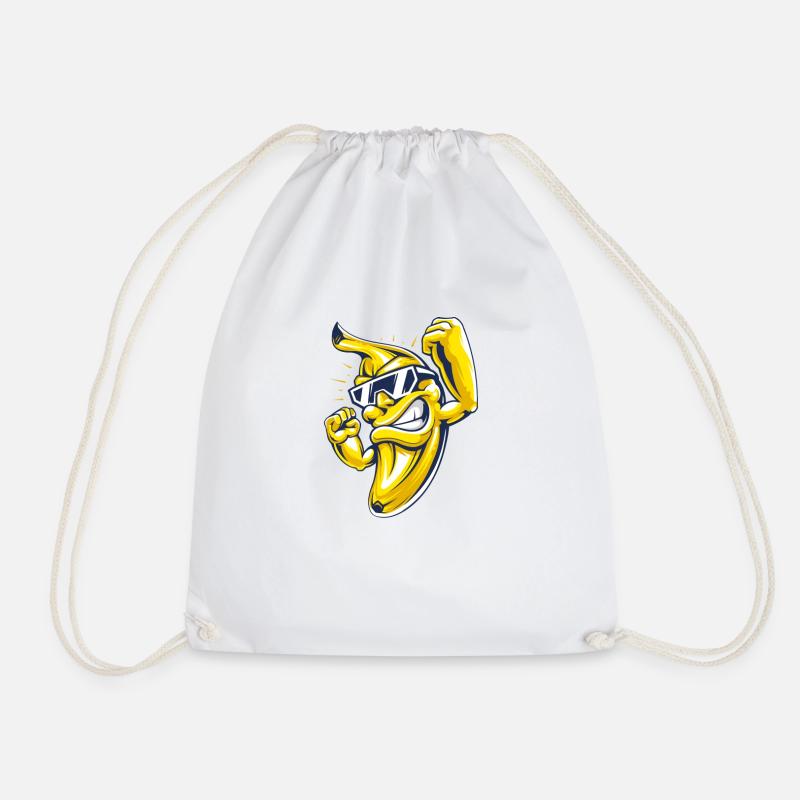 Cool banana - Drawstring Bag - white