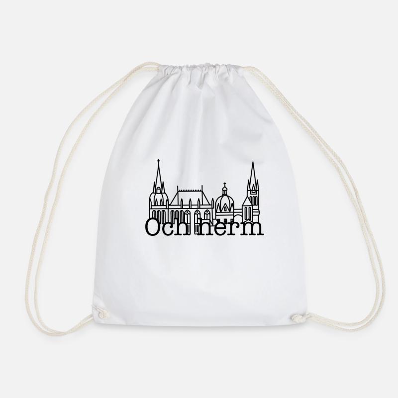 Stadt Aachen „Och herm“, Sehenswürdigkeit, Dom - Turnbeutel - Weiß