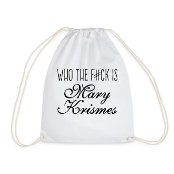 Who the fuck is Mary Krismes Ugly Christmas - Drawstring Bag - white - Front