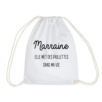 marraine elle met des paillettes dans ma vie - Sac de sport léger - blanc - Devant