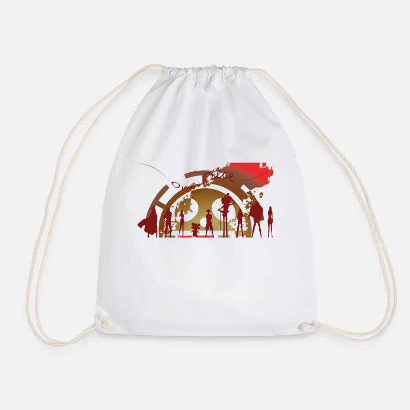 One Piece Logo - Drawstring Bag - white