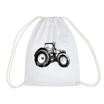 Tractor - Drawstring Bag - white - Front